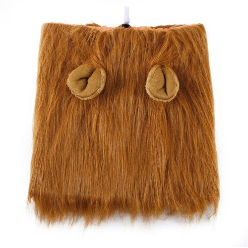 Lion Mane Dog Wig — Faux Fur Halloween & Costume Party Pet Wig