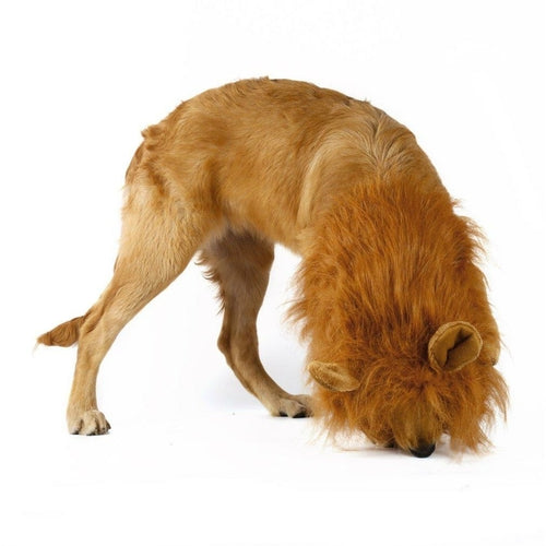 Lion Mane Dog Wig — Faux Fur Halloween & Costume Party Pet Wig