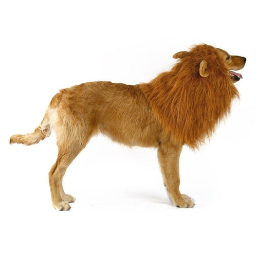Lion Mane Dog Wig — Faux Fur Halloween & Costume Party Pet Wig