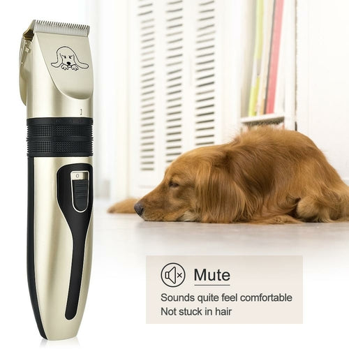 Professional Pet Hair Clipper Set — USB Rechargeable Electric Dog Grooming Trimmer