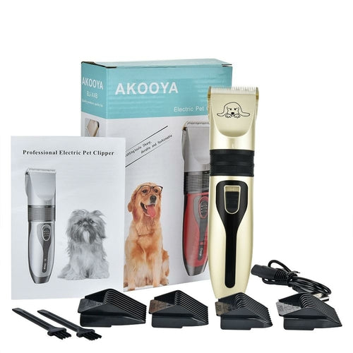 Professional Pet Hair Clipper Set — USB Rechargeable Electric Dog Grooming Trimmer