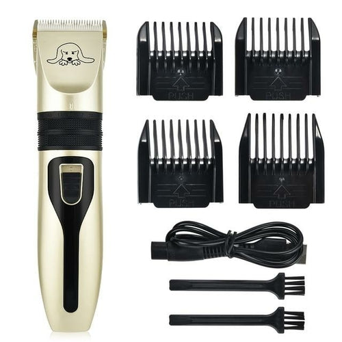 Professional Pet Hair Clipper Set — USB Rechargeable Electric Dog Grooming Trimmer